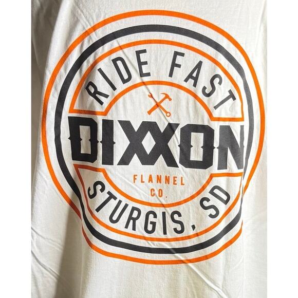 Dixxon Sturgis Rally Ride Fast Graphic Tee, White, Size 2XL, NWOT - Picture 3 of 4